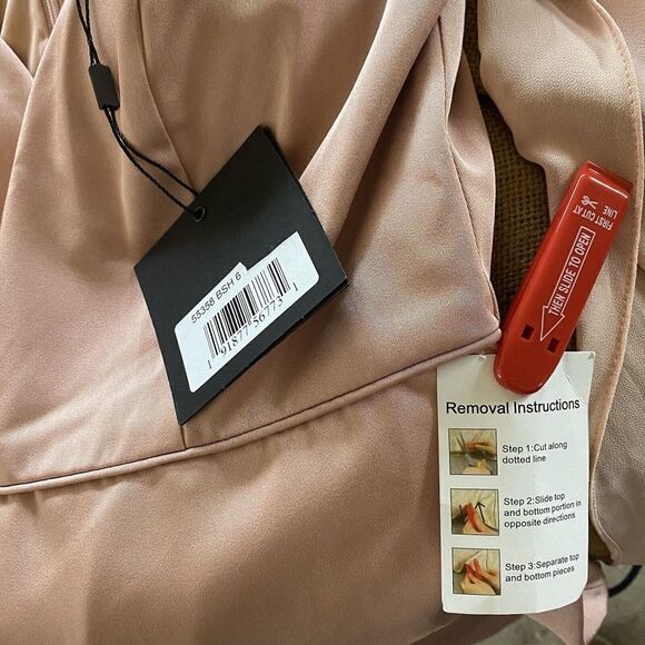 Mac Duggal Ieena Pink Cape Chiffon Short Knee Length Dress Sz 6 $358 NWT - Picture 12 of 12